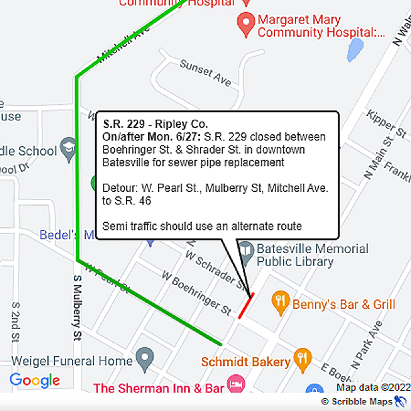 PIPE REPLACEMENT TO CLOSE IND. 229